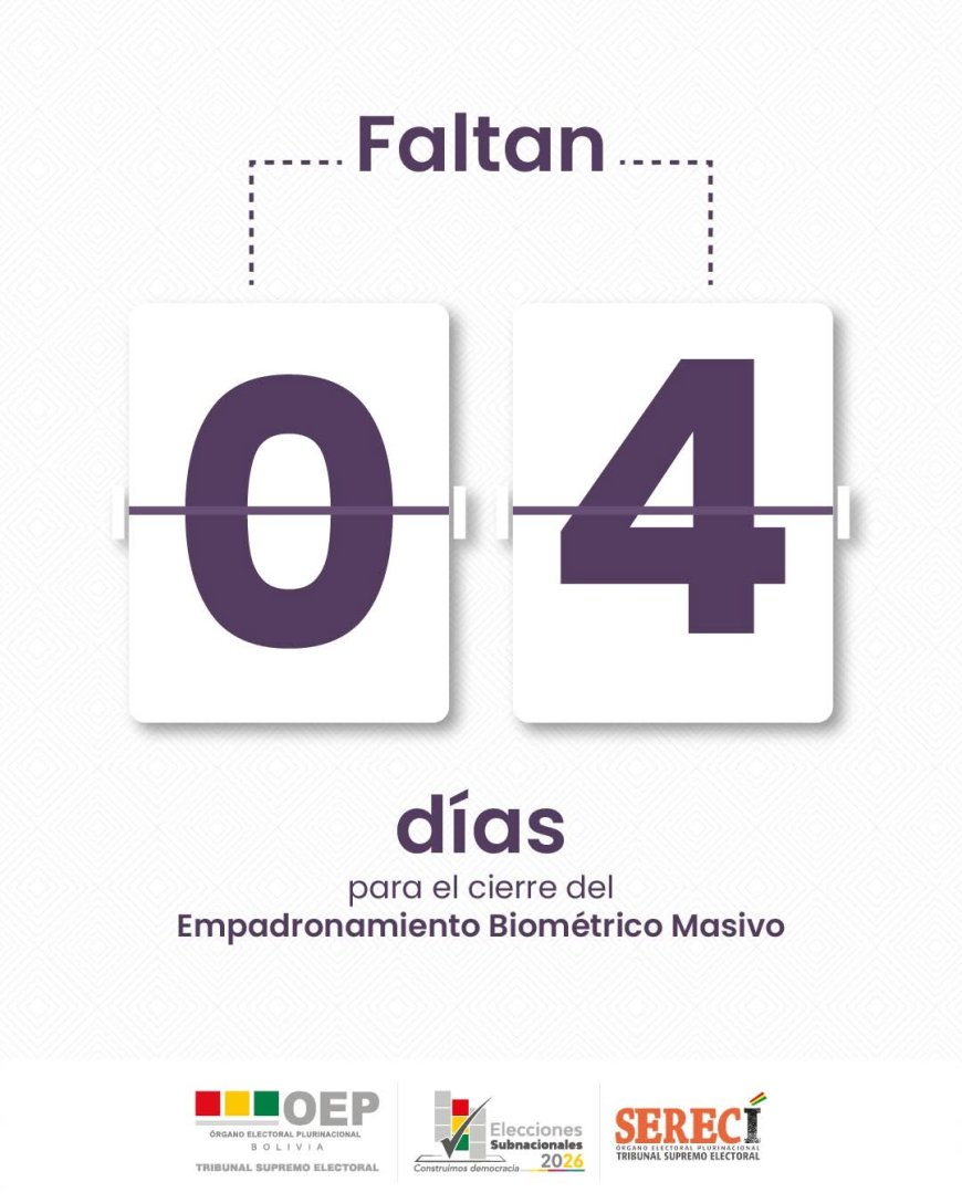 #EspacioPublicitario /// Empadronamiento Masivo elecciones subnacionales 2026