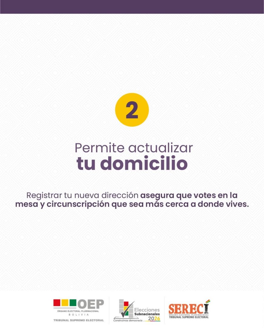 #EspacioPublicitario /// Empadronamiento Masivo elecciones subnacionales 2026