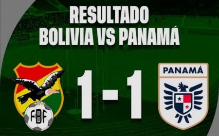 FIN DEL PARTIDO ENTRE BOLIVIA Y PANAMÁ CON UN EMPATE EN TARIJA 1-1