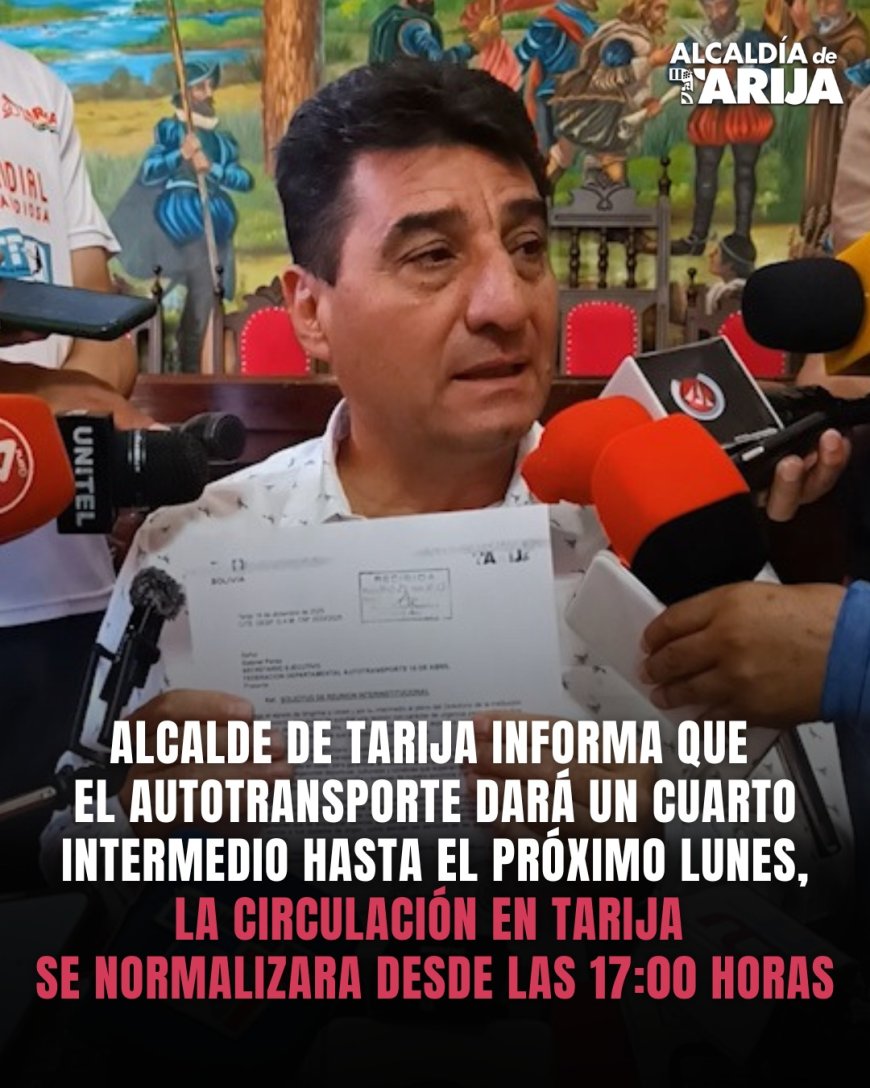 Confirmado cuarto intermedio en Tarija