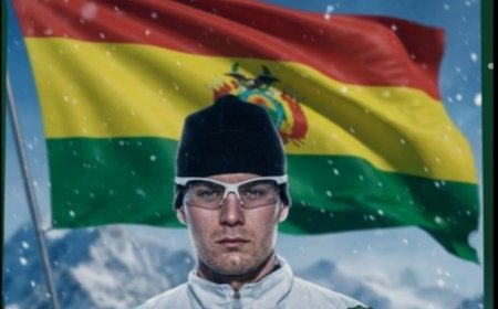 La bandera boliviana flamea en los juegos de invierno Milano Cortina - Italia 2026