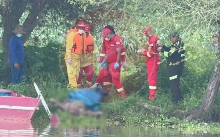 El dia de ayer bomberos recuperaron el cuerpo de catequista encontrado muert0 en orillas del lago San Jacinto