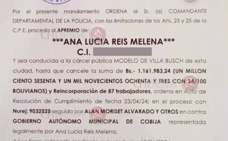 DETIENEN A LA ALCALDESA DE COBIJA ANA LUCIA REISS
