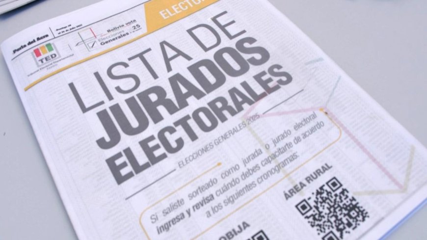 Este viernes se sortean jurados electorales y el domingo se publican las listas para las subnacionales